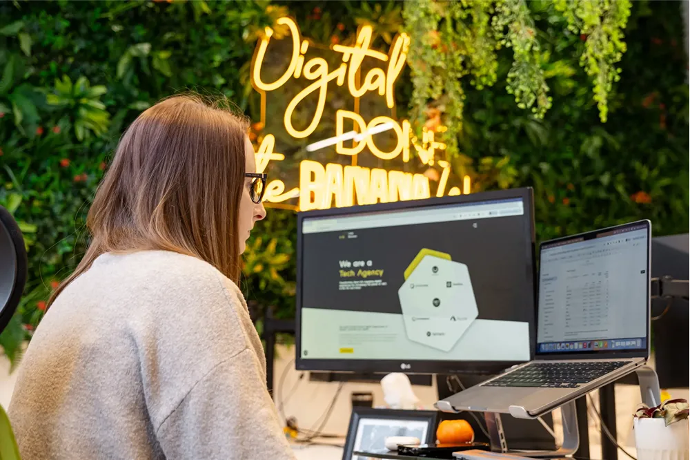Cold Banana Accounts Director at their desk