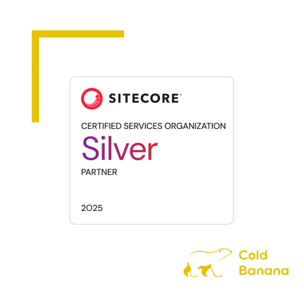 Cold Banana Sitecore Solutions Partner Certificate 2025