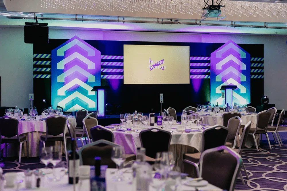 A photo of the UK Dev Awards ballroom