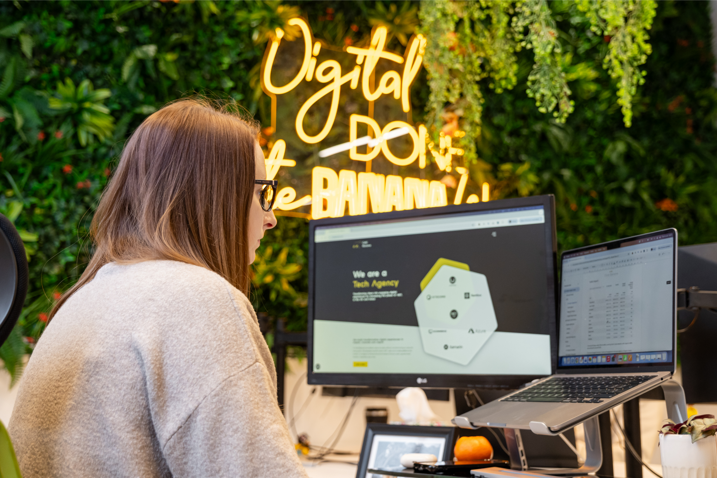 Cold Banana Accounts Director at their desk