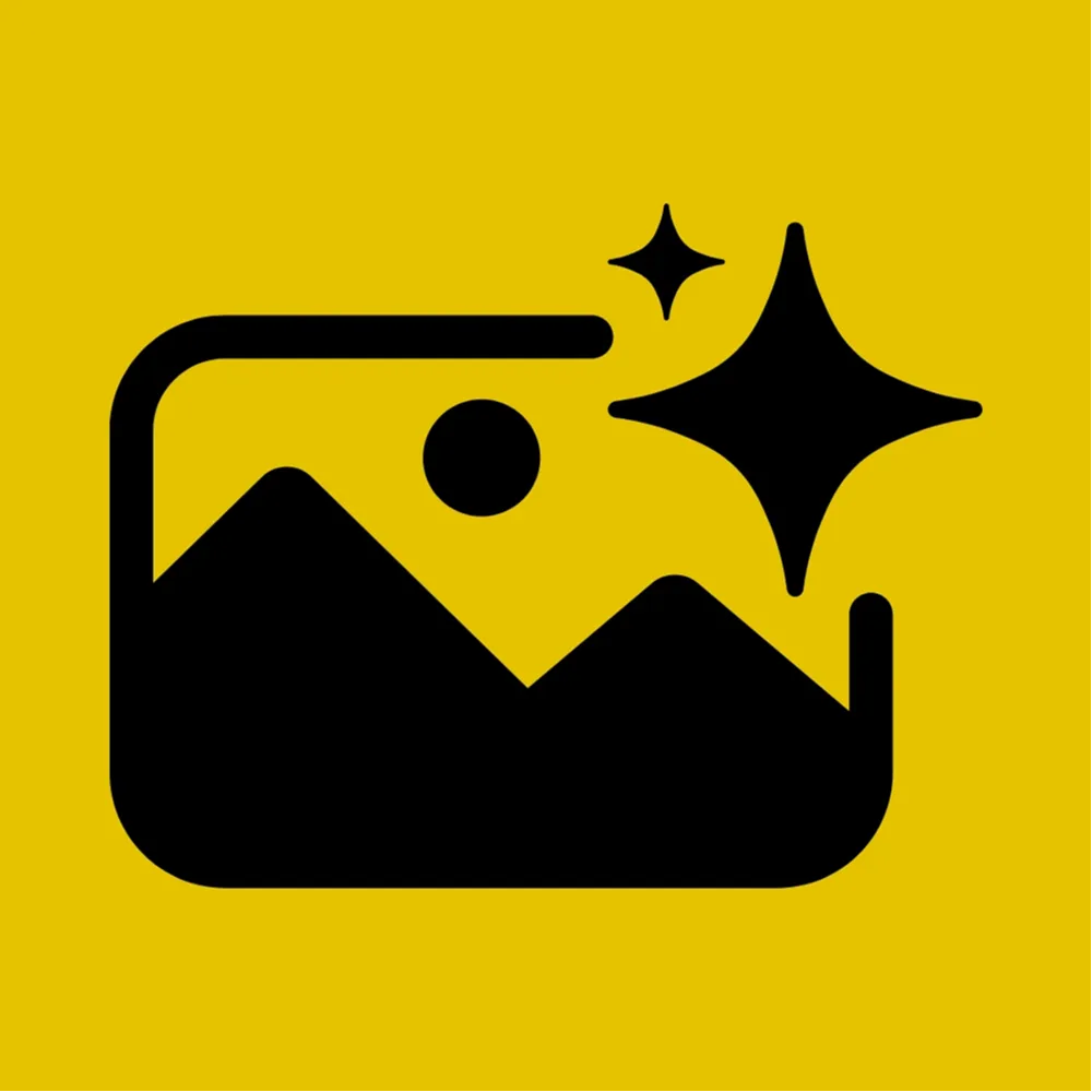 Black Image SEO Icon on a Yellow Background