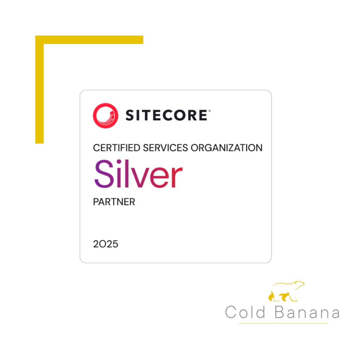 Cold Banana's Silver Partner Sitecore certification