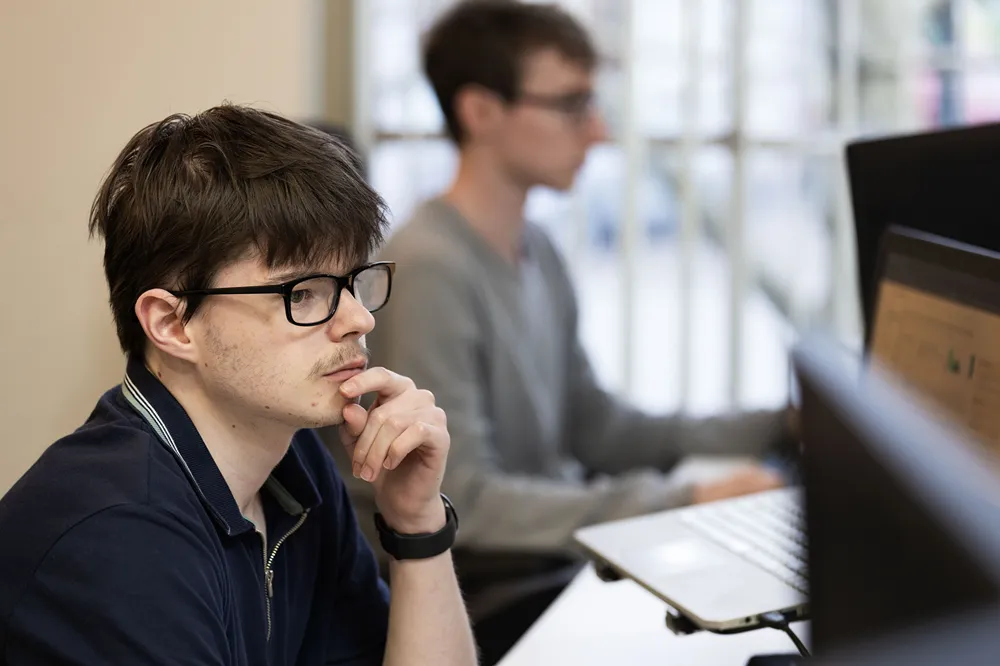 Cold Banana employees working at their desks