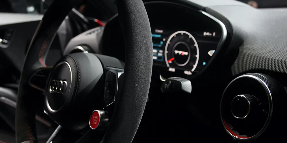 The interior of a car.
