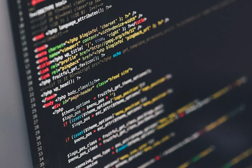 Code on a desktop monitor