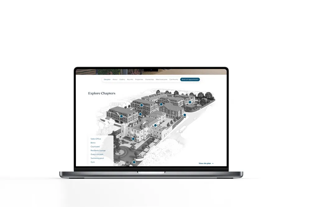 Platinum Skies webpage on an open laptop