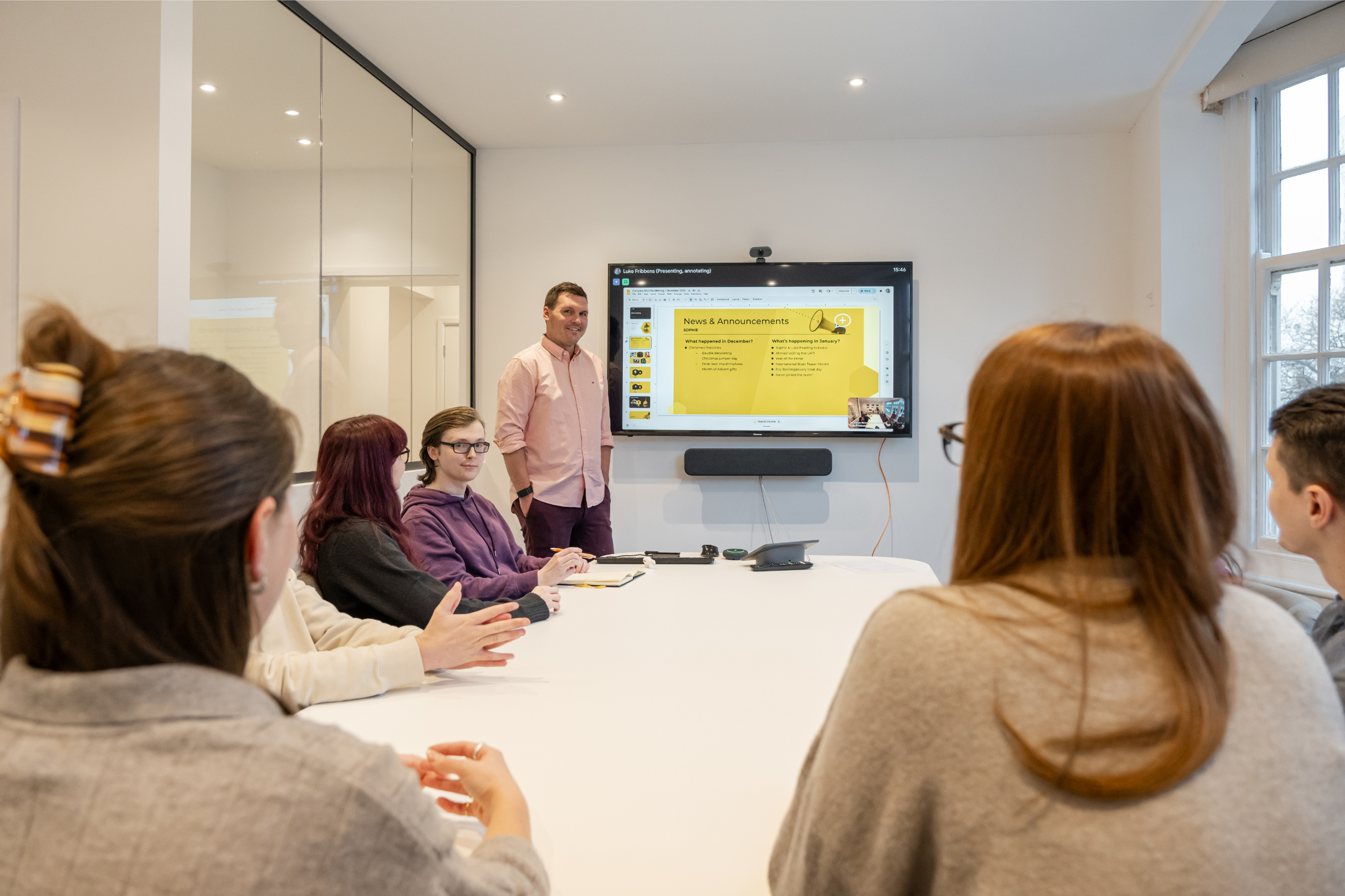 Cold Banana End of Month team meeting