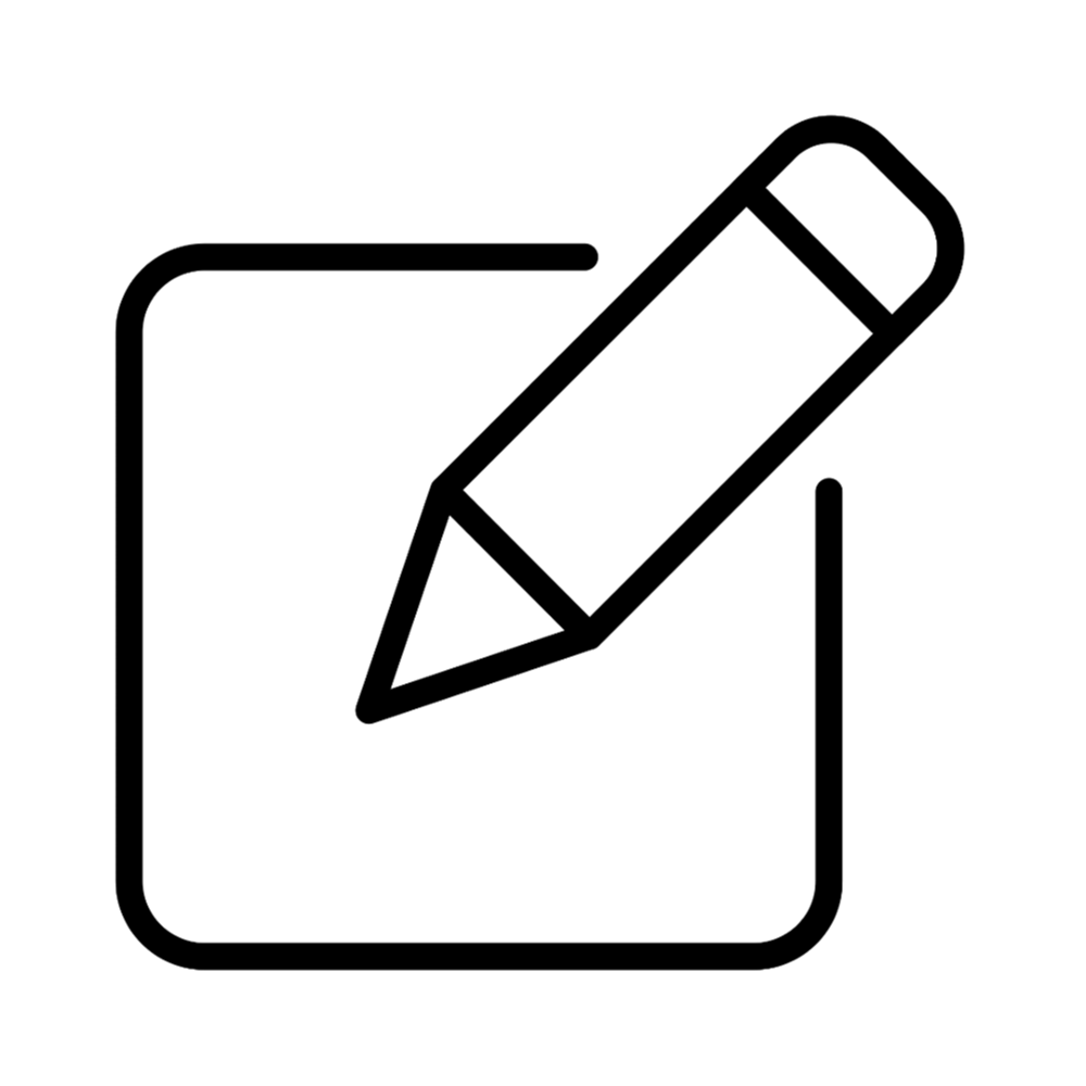 An icon representing editng