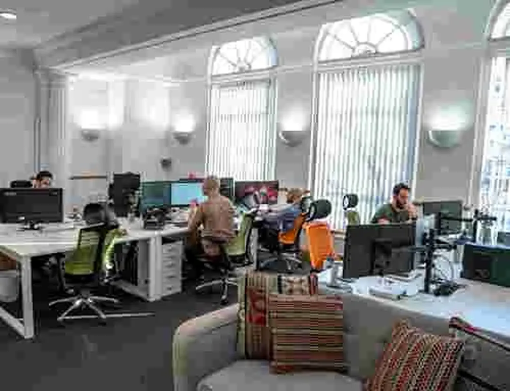An image of Cold Banana office staff in one of Cold Banana's old office spaces.