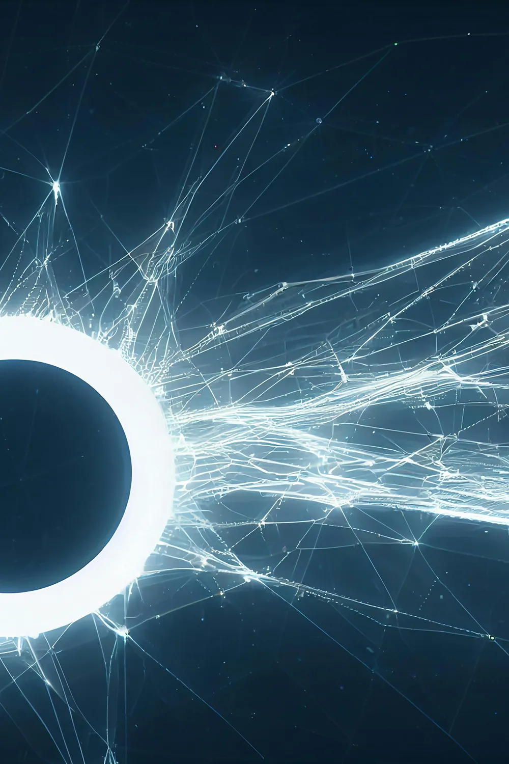 Representation of a digital network as threads of light
