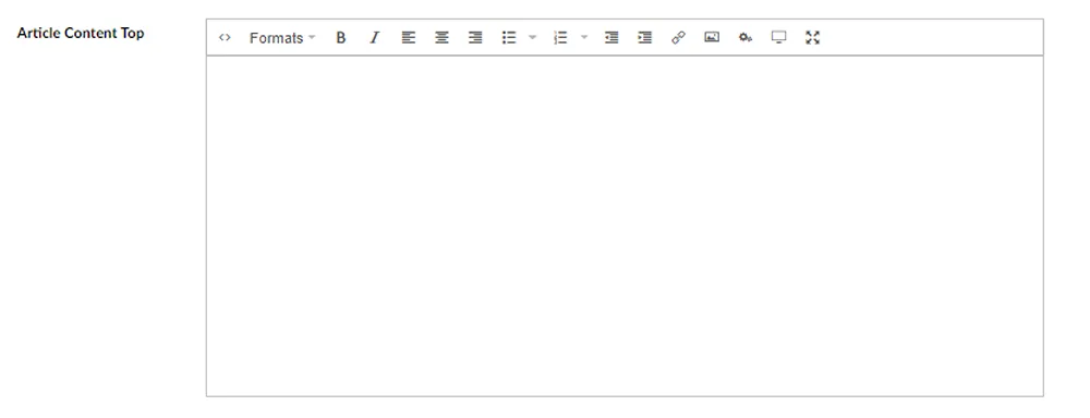 Umbraco back office blank text media component